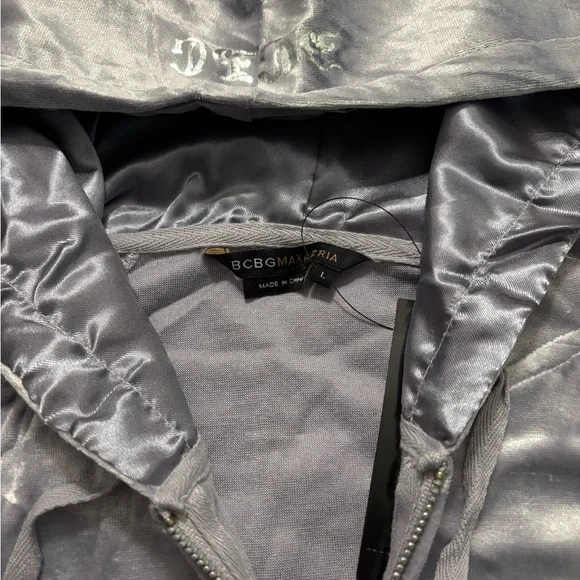 BCBGMaxAzria Silver Fabric with Black Label Size L - Picture 10 of 16